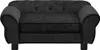 A black plush dog sofa is shown against a white background. Náhled obrázku produktu