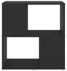 vidaXL Bücherregal Schwarz 60x24x63 cm Holzwerkstoff Produktbild-Vorschau 3