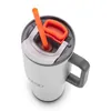 Original Audi Thermobecher Strohhalm, hellgrau Produktbild-Vorschau 2