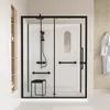 Cabine de douche noire sécurisée et accessible à tous Voir les images du produit 2