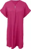 ASKSA Damen Musselin Kleid Sommer V-Ausschnitt Luftige Produktbild-Vorschau 2