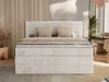 MKS MEBLE Boxspringbett 200x200 Beige Cord, Boxspringbett Produktbild-Vorschau 3