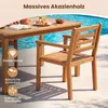 COSTWAY Tuinstoelen, set van 2, houten stoelen met Productafbeelding-voorbeeld 4