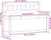 vidaXL Lavice bílá 110x41x76,5 cm Borovicový masiv Náhled obrázku produktu 8