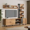 Merax TV Wohnwand Set mit Vitrine und Regal, Mediawand mit Produktbild-Vorschau 3