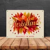 Bündel bunter Blätter Metallschild XXL in 28x38 cm - Produktbild-Vorschau 4