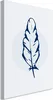 Italienischer Leinwand Leinwandbild - Blue Feather (1 Part) Produktbild-Vorschau 1