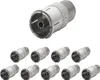 PremiumX 10x F-Adapter F-Quickstecker Kupplung TV Produktbild-Vorschau 1