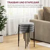 HOMCOM 4er-Set Esszimmerhocker Stapelbar Esszimmerstühle Produktbild-Vorschau 5