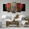 Bild auf Leinwand - Leinwandbild - 5 Teile - Elefant Rot Produktbild-Vorschau 6