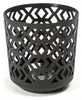 A black decorative planter with a geometric cut-out pattern. Podgląd zdjęcia produktu