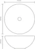 Lavabo in Vetroceramica rotondo nero Anteprima dell’immagine prodotto 11