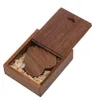Sada: USB drevené srdce 3.0 64GB a drevený box, orech Náhľad obrázku produktu 1