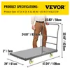 A person stands next to a gray platform cart, with dimensions and specifications overlaid on the image. Podgląd zdjęcia produktu