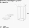 LAMO Manufaktur Portafiori in metallo nero 48 cm | Porta Anteprima dell’immagine prodotto 3