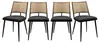 CALICOSY - Lot de 4 chaises avec cannage naturel et Voir les images du produit 1