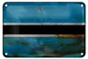 Blechschild Flagge Botswanas 18x12cm Flag of Botswana Rost Produktbild-Vorschau 1