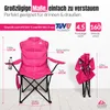 LINUMA® Luxus Faltstuhl PINK Campingstuhl Anglerstuhl mit Produktbild-Vorschau 2