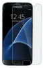 A clear screen protector is shown placed over a Samsung Galaxy S7 phone. Produktbild-Vorschau