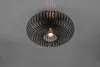 A black, spherical ceiling light fixture with a woven design is shown against a light gray ceiling. Náhled obrázku produktu