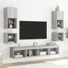 Wand-Nachttische mit LED-Leuchten 2er Set Grau Sonoma , Produktbild-Vorschau 5