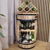 Stylový dřevěný sudový barový stůl s LED osvětlením a Náhled obrázku produktu 6