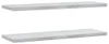 vidaXL Mensole a muro 2 pz. 100x30 cm acciaio inox argento Anteprima dell’immagine prodotto 1
