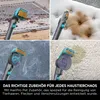 A collage of four images showing a cleaning device in action on different surfaces, with text at the bottom. Podgląd zdjęcia produktu