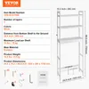 A product information graphic showing a white bamboo over-the-toilet storage shelf with dimensions and specifications. Anteprima dell’immagine prodotto