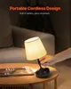 VEVOR kabellose Tischlampe Tischleuchte mit Stoffschirm & Produktbild-Vorschau 3