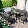 Flieks Gartenmöbel Set 5-tlg, Balkonmöbel Set für 6-7 Produktbild-Vorschau 2