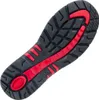 The sole of a black and red work shoe is shown against a white background. Produktbild-Vorschau