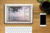 MuchoWow® Laptop Aufkleber Sticker Cover Aussicht - Strand Produktbild-Vorschau 2