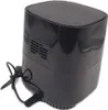 A black air fryer is shown from a side angle against a white background. Produktbild-Vorschau