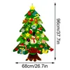 Árbol de Navidad de fieltro con guirnalda de luces LED y 32 Vista previa de la imagen del producto 6
