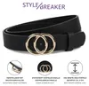 styleBREAKER Damen Gürtel 3 cm | Glänzende Ringschnalle in Produktbild-Vorschau 4
