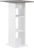 Bartisch Weiß und Anthrazitgrau 60x60x110 cm Produktbild-Vorschau 1