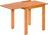 A wooden table with extendable leaves, shown from a slightly elevated side angle against a white background. Produktbild-Vorschau