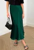 Damen Midi-Satinrock - Elegant und Lässig mit Hoher Taille, Produktbild-Vorschau 6
