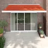 Markise Einziehbar Orange und Braun 3x2,5 m Stoff und Produktbild-Vorschau 2