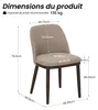 COLAMY 2-delige set eetkamerstoelen – Designstoelen met Productafbeelding-voorbeeld 4