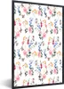 MuchoWow® MuchoWow® Gerahmtes Poster Blumen - Produktbild-Vorschau 1