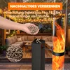 MEULBATY Feuersäule 157cm Edelstahl Pelletfackel, Produktbild-Vorschau 4