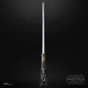 A Star Wars Obi-Wan Kenobi Black Series Force FX Elite Lightsaber is displayed against a black background. Produktbild-Vorschau