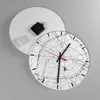 Wanduhr - Rund - Glasuhr - Stadt Karte Paris - 30x30cm - Produktbild-Vorschau 2