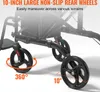 SucceBuy Rollator 2 en 1 et fauteuil de transport pour Voir les images du produit 5