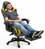 Gaming stoel, draaibaar, met voetsteun, zwart en geel Productafbeelding-voorbeeld 7