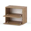 A wooden cabinet with two shelves and doors. Produktbild-Vorschau