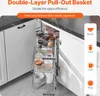 A pull-out kitchen organizer filled with jars and bowls, shown pulled out from a cabinet. Anteprima dell’immagine prodotto