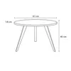 AX LIVING Couchtisch rund Cossie 67 cm, schwarzer Tisch Produktbild-Vorschau 3